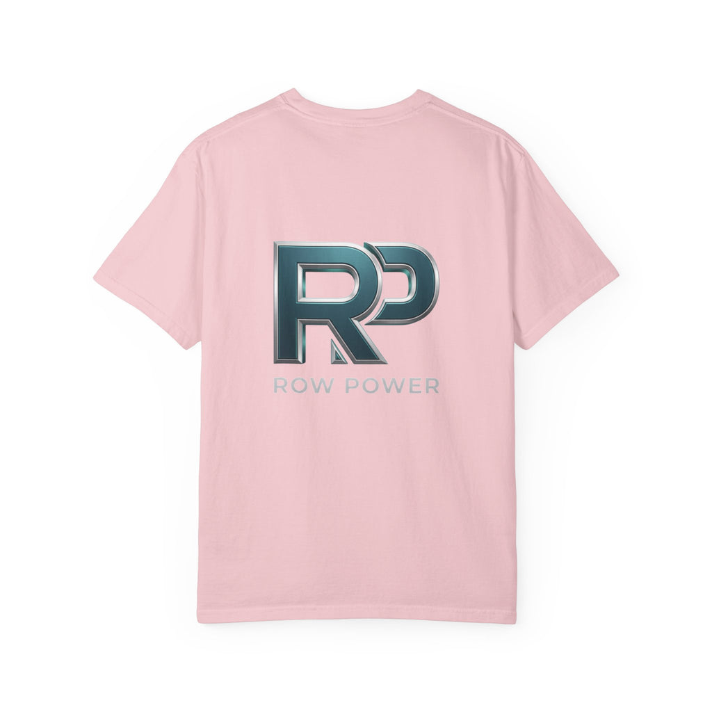 Row Power Logo T-Shirt — Athletic Crew Tee with Metallic RP Design