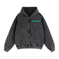 Boxy Fleece Hoodie Zip-Through Raw Power