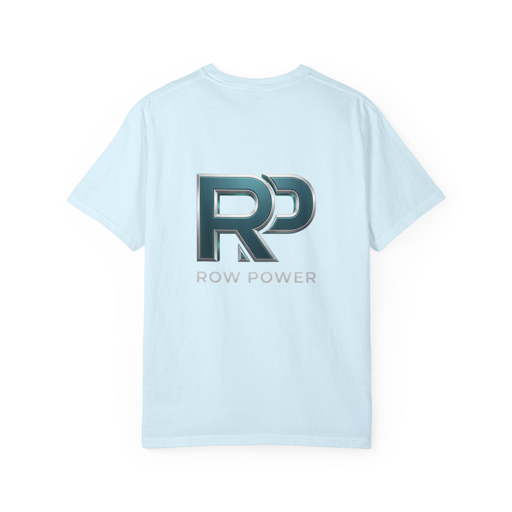 Row Power Logo T-Shirt — Athletic Crew Tee with Metallic RP Design