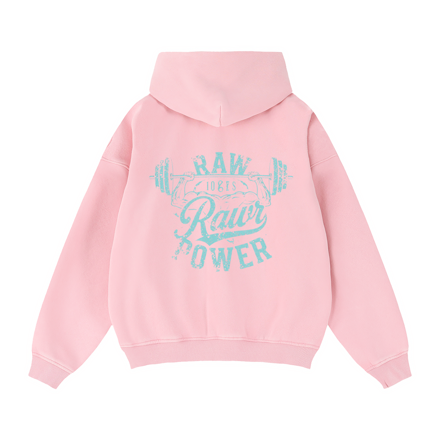 Boxy Fleece Hoodie Zip-Through Raw Power
